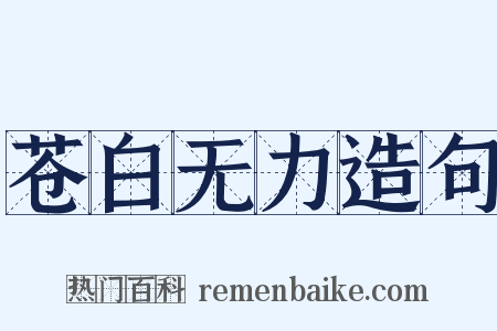 苍白无力造句是什么意思的图片